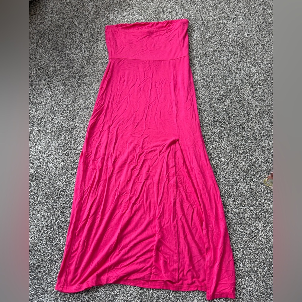 Sugarlips Hot Pink Maxi Dress - Sleeveless Fitted Bodice